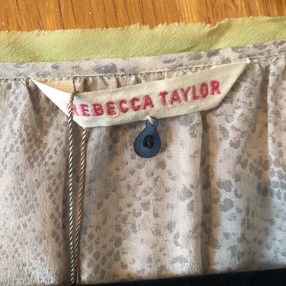 Rebecca Taylor Python Print Tie Front Blouse 6 - image 5